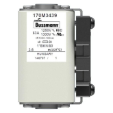 Быстродействующий предохранитель Cooper Bussmann 170M3439, 1250V 63.0A, AR 1*BKN/80