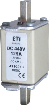 ETI Предохранитель NH-00 125A 440V DC (арт.4110213)