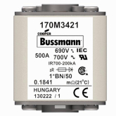 Быстродействующий предохранитель Cooper Bussmann 170M3421, 690V 500.0A, AR 1*BN/50