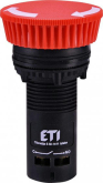 ETI Кнопка монобл. грибок ECM-T10-R (отключение поворотом, 1NO, красная) (арт.4771482)