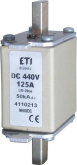 ETI Предохранитель NH-1C DC 63A 440V DC (арт.4110225)