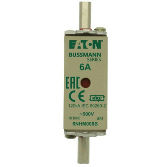 6NHM000B предохранитель Bussmann 500VAC 6.0A, AM плавкая вставка