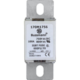 170M1756 предохранитель Bussmann 750VDC 100.0A, AR