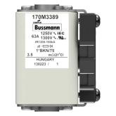 Быстродействующий предохранитель Cooper Bussmann 170M3389, 1250V 63.0A, AR 1*BKN/75