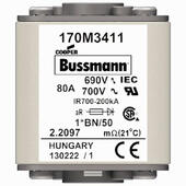 Быстродействующий предохранитель Cooper Bussmann 170M3411, 690V 80.0A, AR 1*BN/50