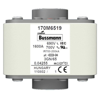 Быстродействующий предохранитель Cooper Bussmann 170M6519, 690V 1600.0A, AR