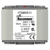 Быстродействующий предохранитель Cooper Bussmann 170M5511, 690V 550.0A, AR 2GN/50